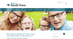 Desktop Screenshot of binghamfamilyvision.com
