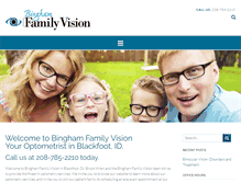 Tablet Screenshot of binghamfamilyvision.com